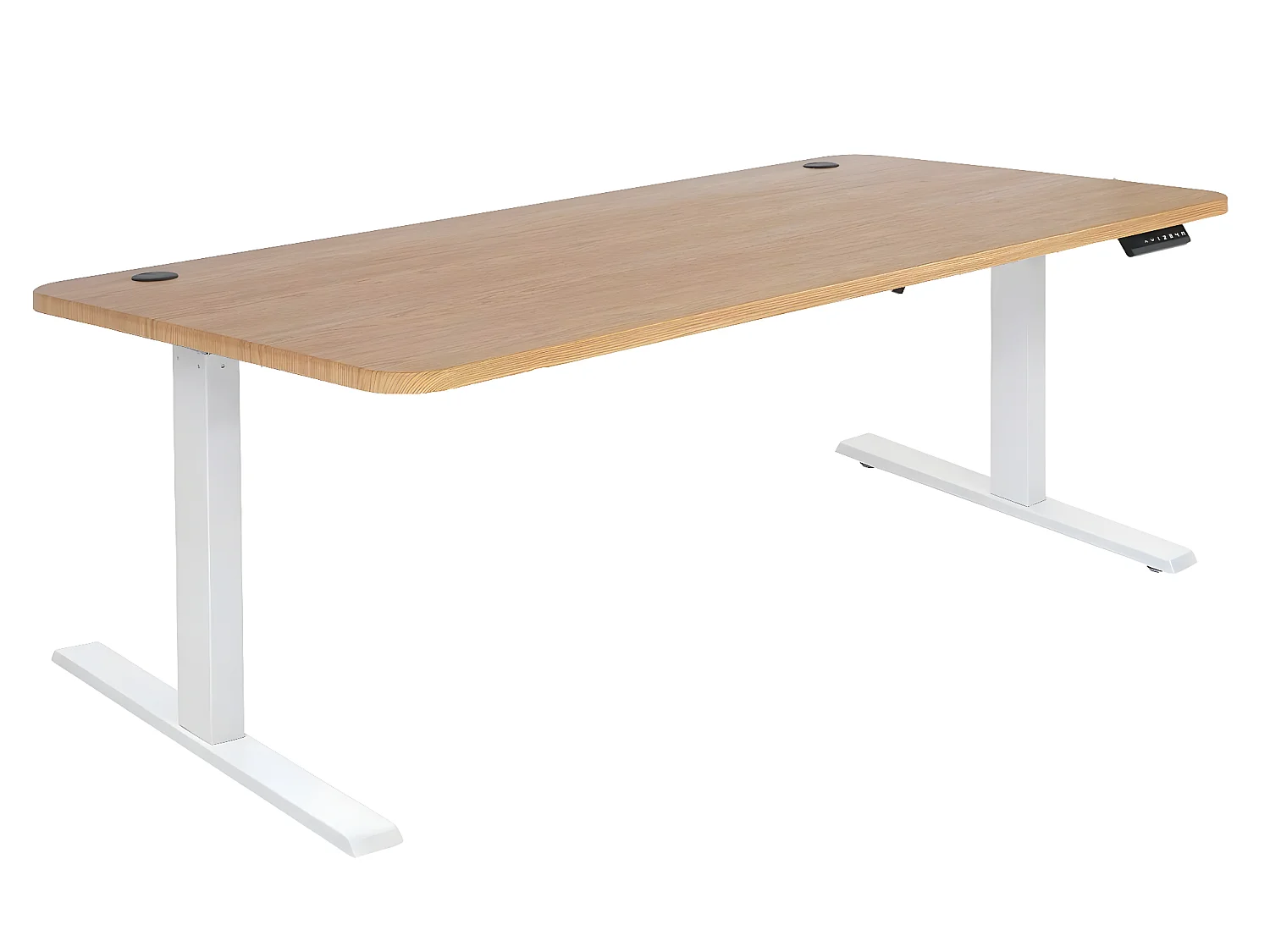 Schreibtisch MCW-D40, Braun Struktur, weiß