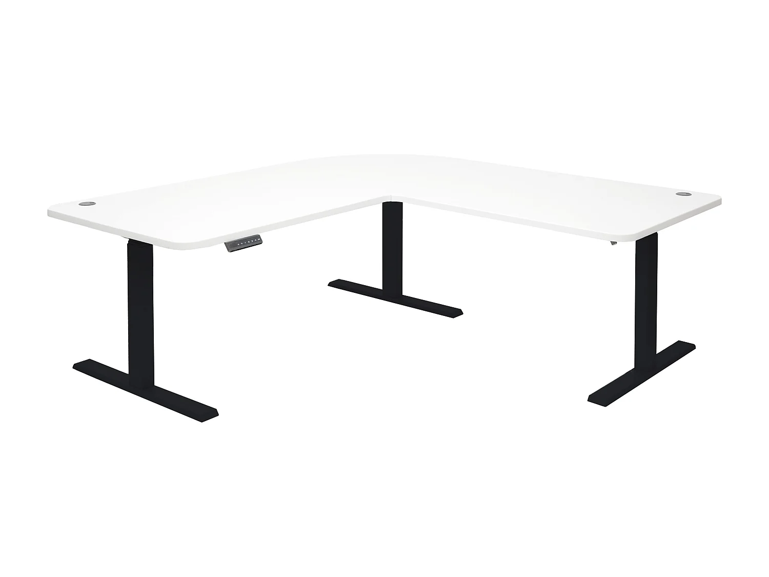 Eck-Schreibtisch MCW-D40, Weiß, schwarz