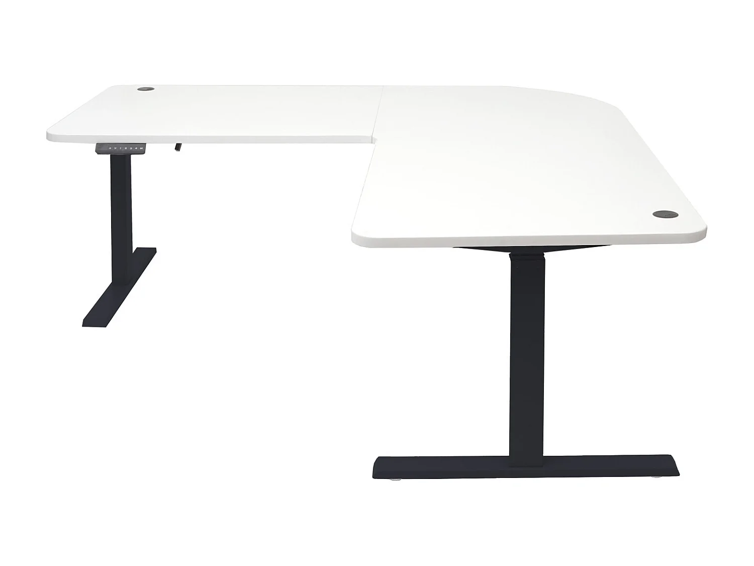 Eck-Schreibtisch MCW-D40, Weiß, schwarz