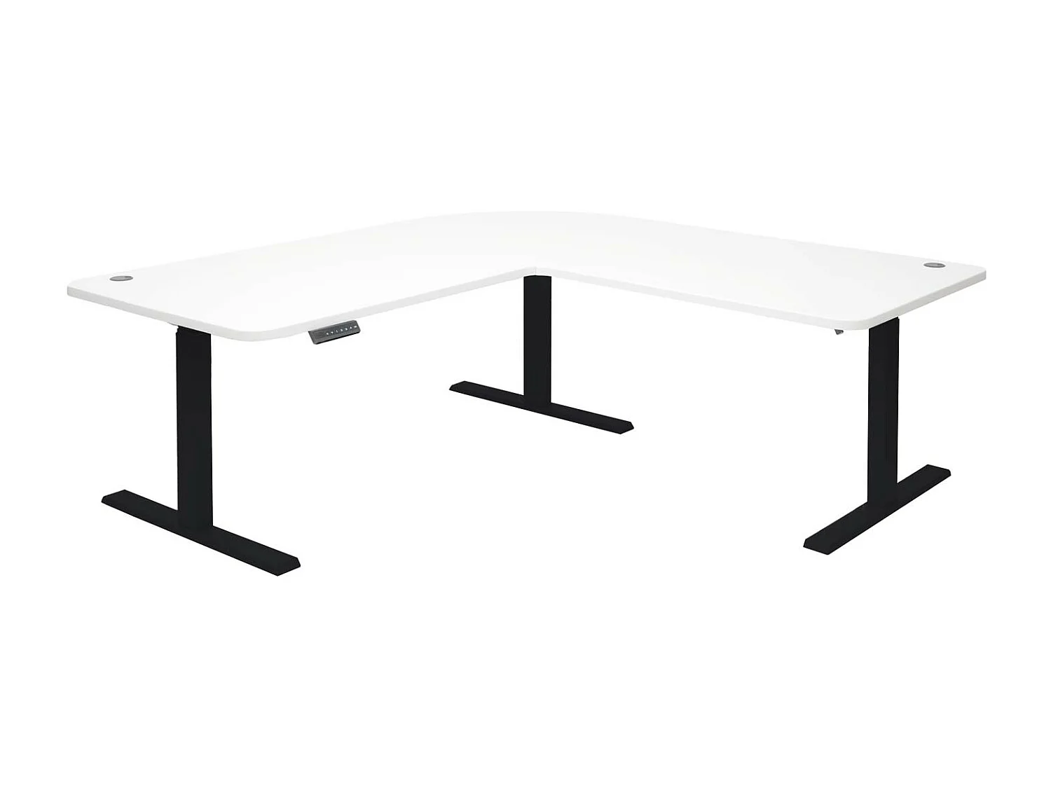 Eck-Schreibtisch MCW-D40, Weiß, schwarz