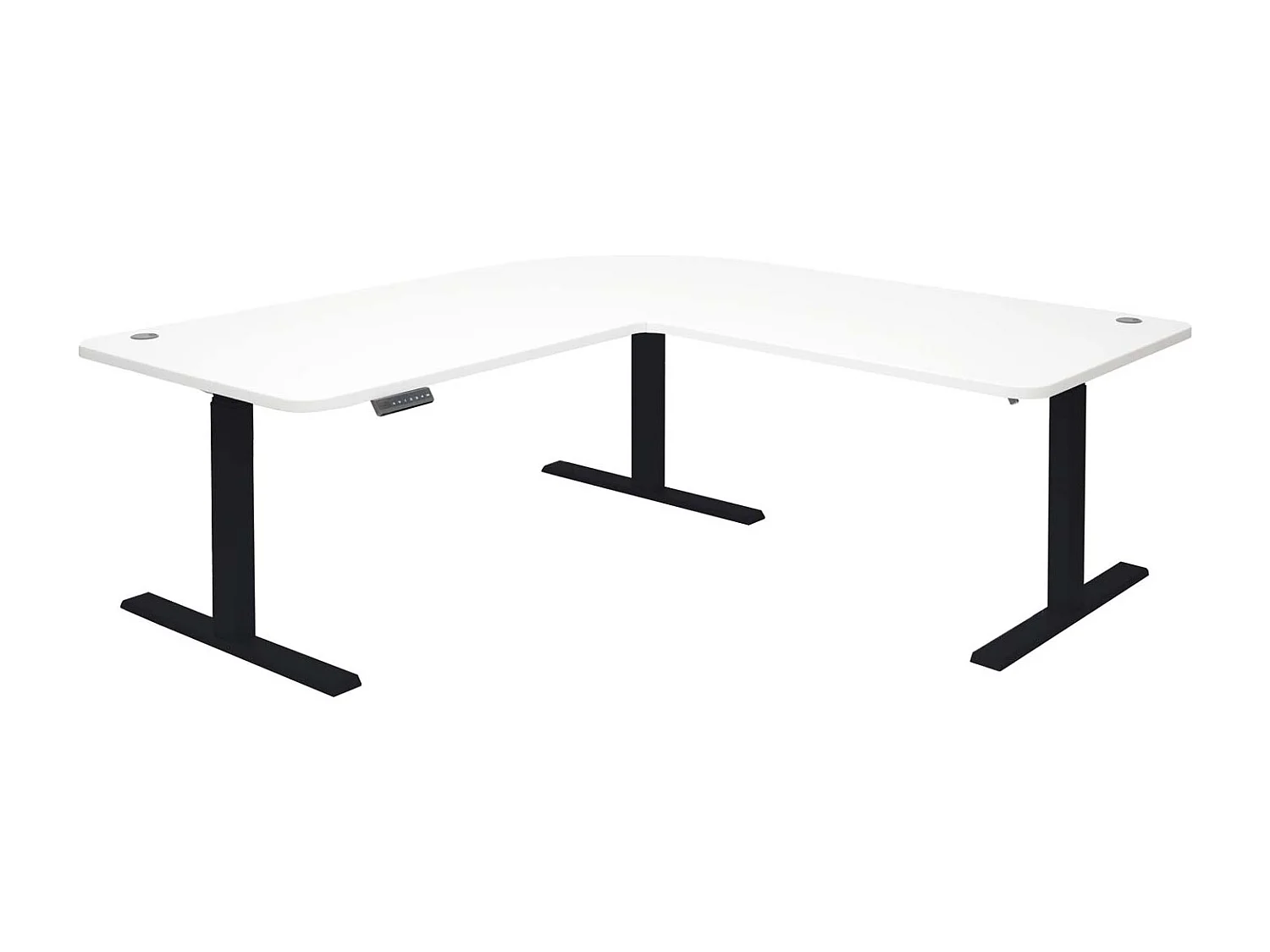 Eck-Schreibtisch MCW-D40, Weiß, schwarz