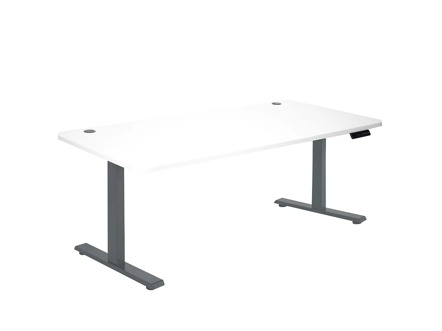 Schreibtisch MCW-D40, Weiß, anthrazit-grau