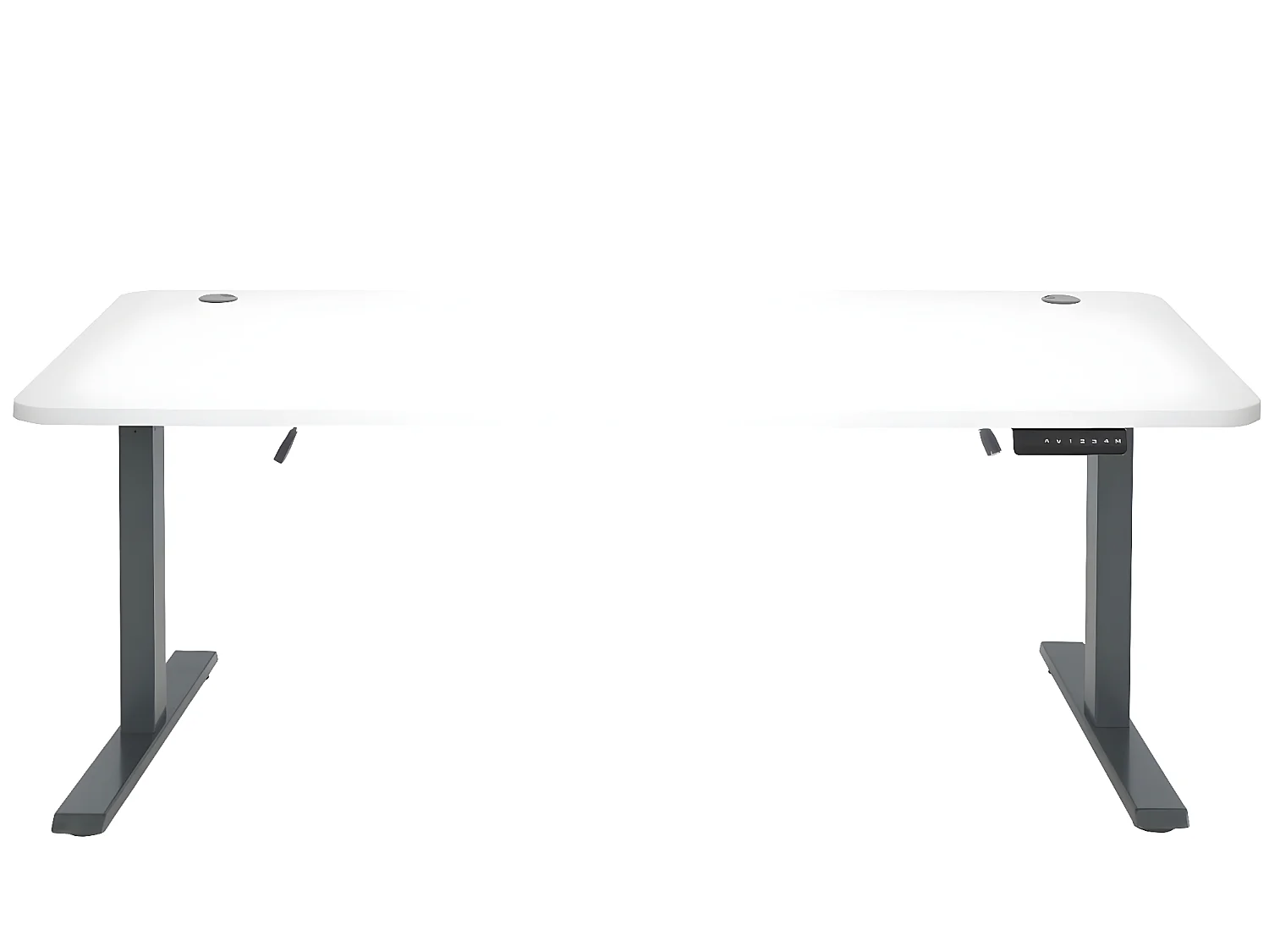 Schreibtisch MCW-D40, Weiß, anthrazit-grau