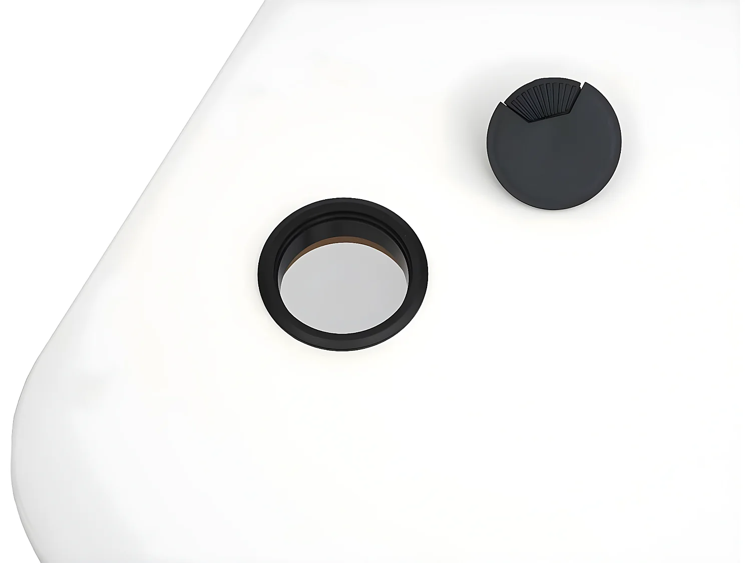 Schreibtisch MCW-D40, Weiß, anthrazit-grau