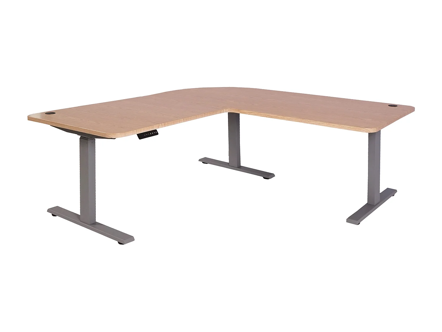 Eck-Schreibtisch MCW-D40, Hellbraun, grau