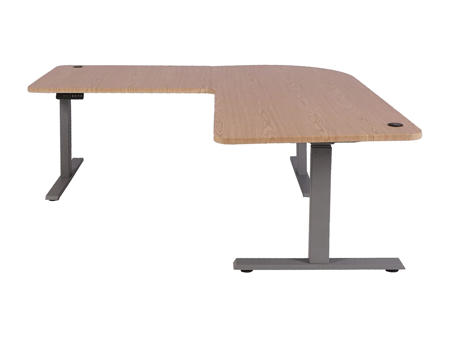 Eck-Schreibtisch MCW-D40, Hellbraun, grau