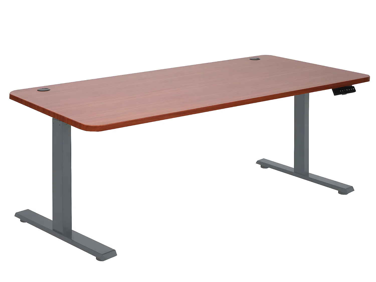 Schreibtisch MCW-D40, Natur, anthrazit-grau