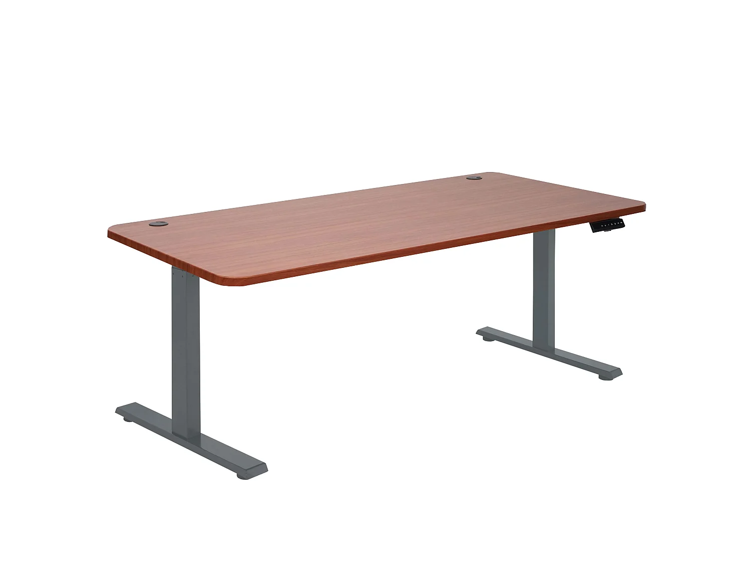 Schreibtisch MCW-D40, Natur, anthrazit-grau