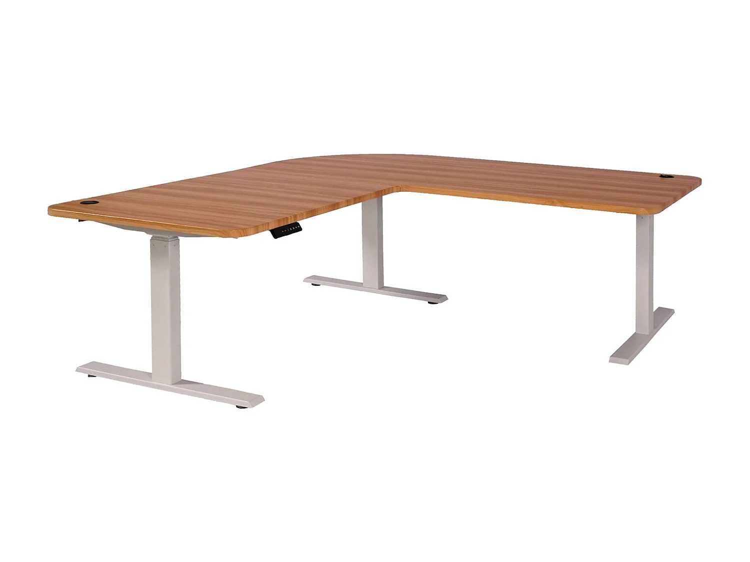 Eck-Schreibtisch MCW-D40, Eiche-Dekor, weiß