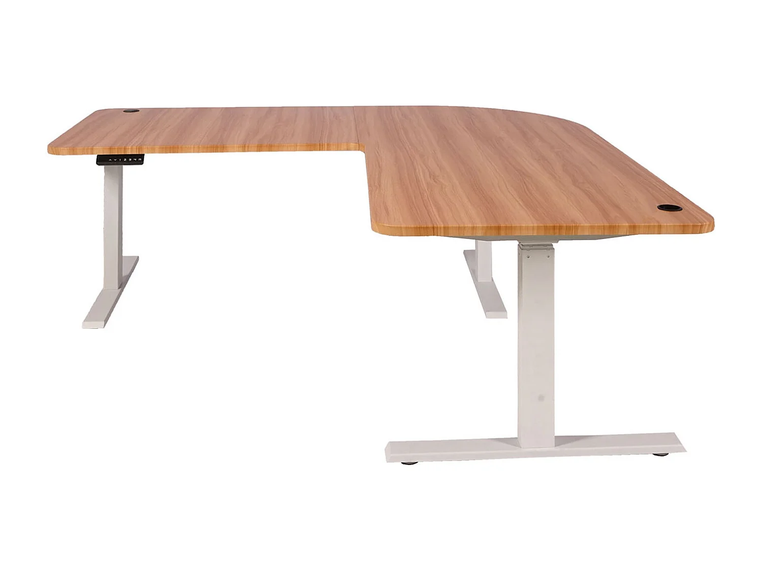 Eck-Schreibtisch MCW-D40, Eiche-Dekor, weiß