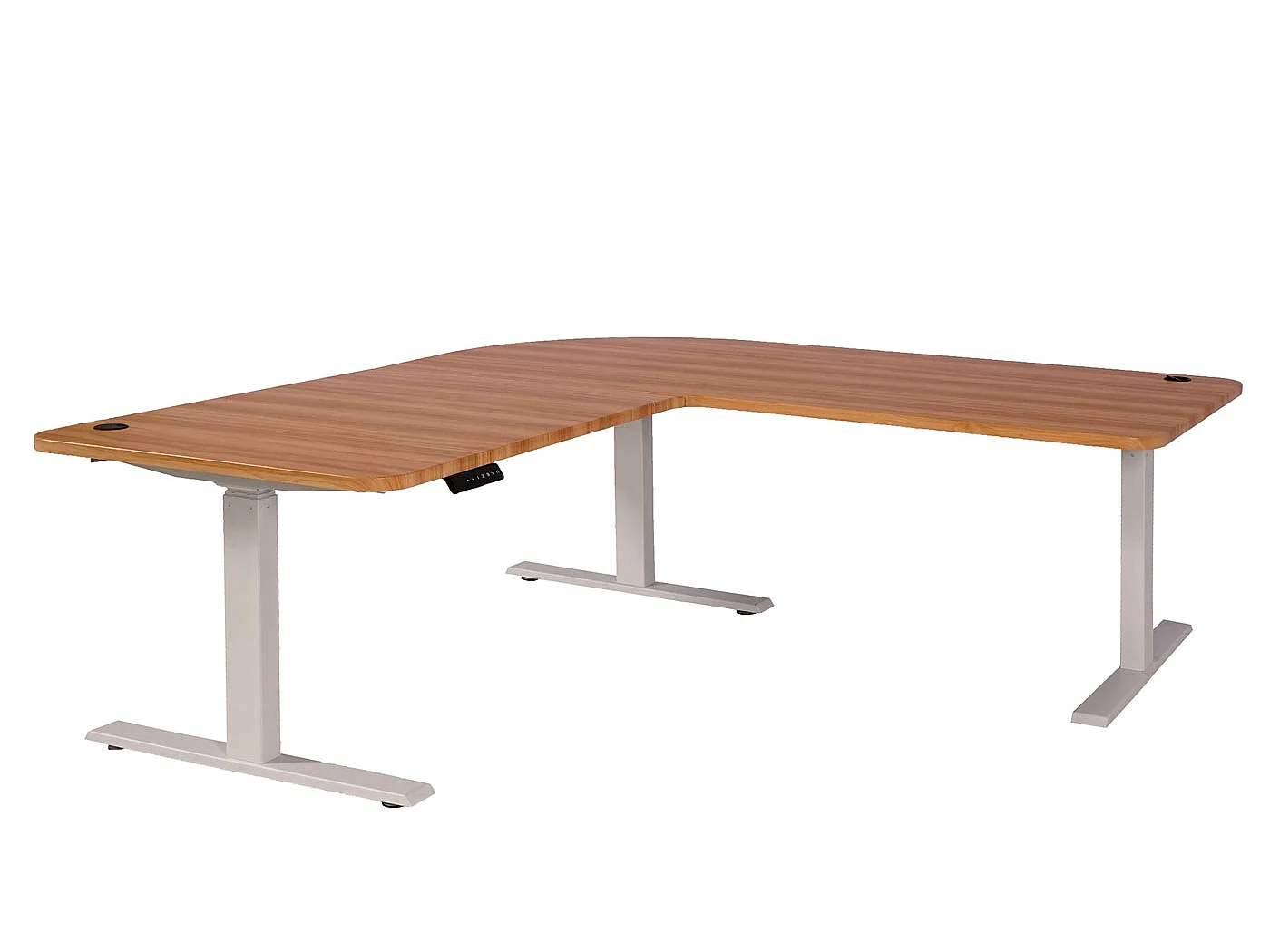 Eck-Schreibtisch MCW-D40, Eiche-Dekor, weiß