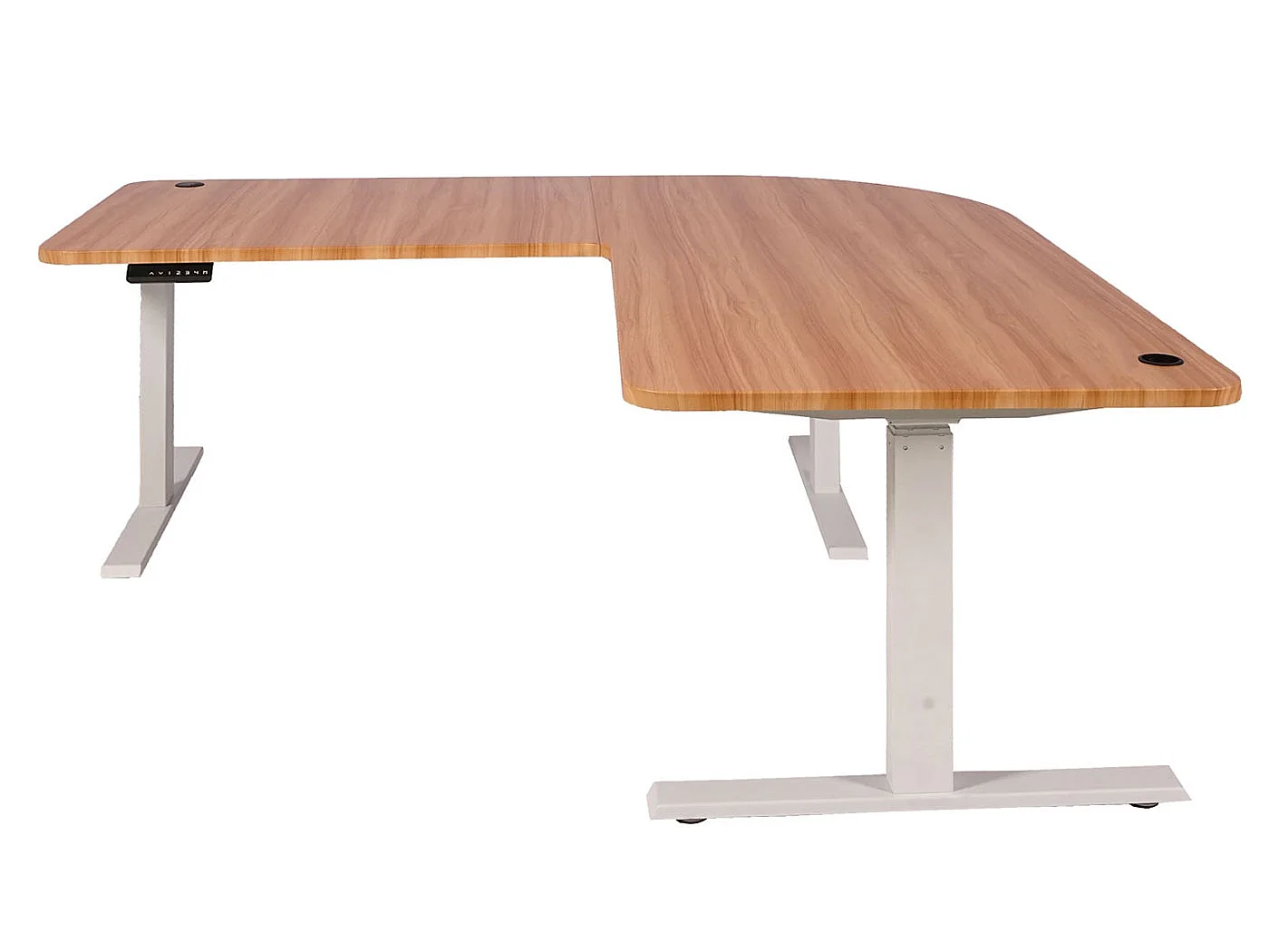 Eck-Schreibtisch MCW-D40, Eiche-Dekor, weiß