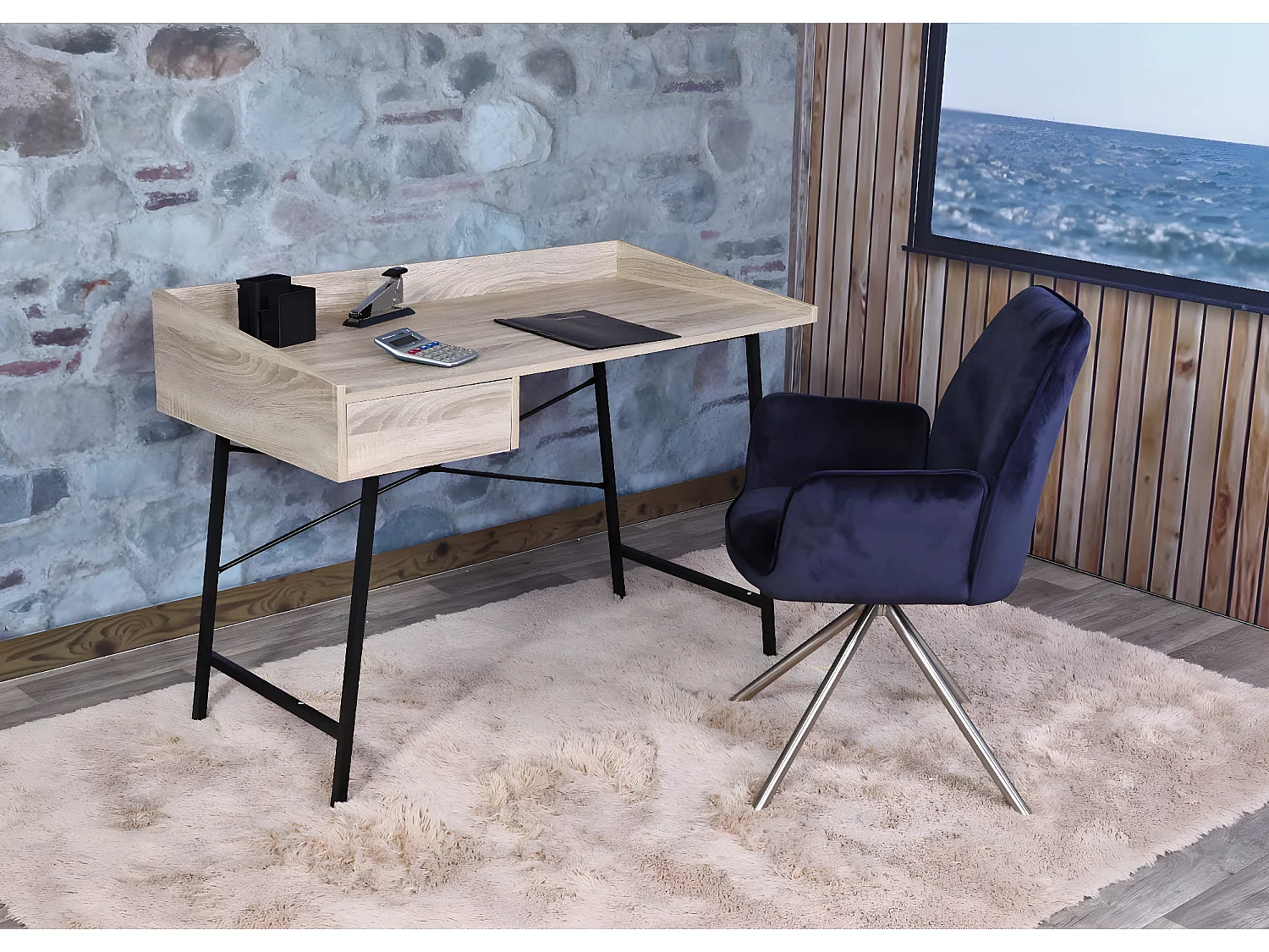 Bureau MCW-J97 Structure 3D,  aspect chêne