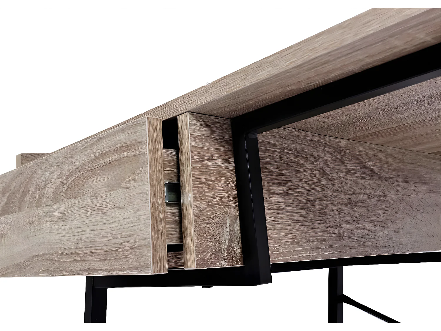 Konstrukcja 3D biurka MCW-J97,  wygląd dębu