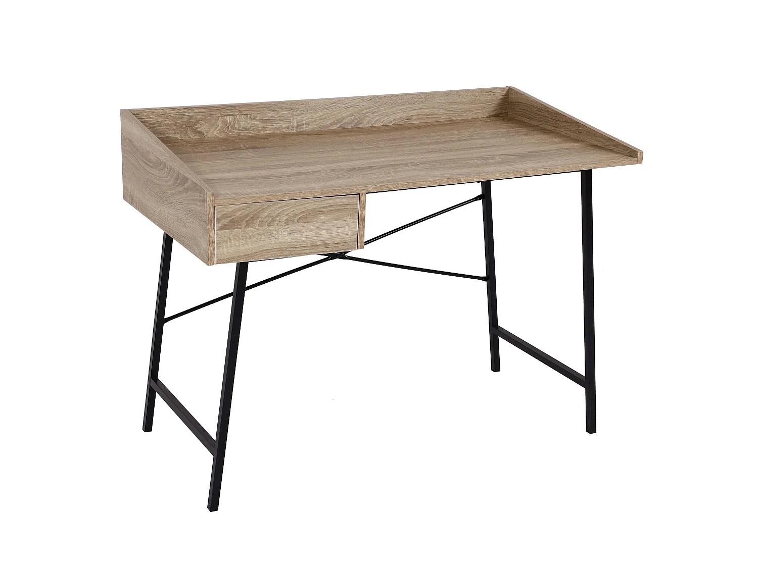 Konstrukcja 3D biurka MCW-J97,  wygląd dębu