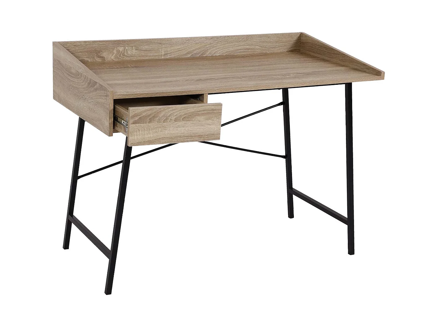 Konstrukcja 3D biurka MCW-J97,  wygląd dębu