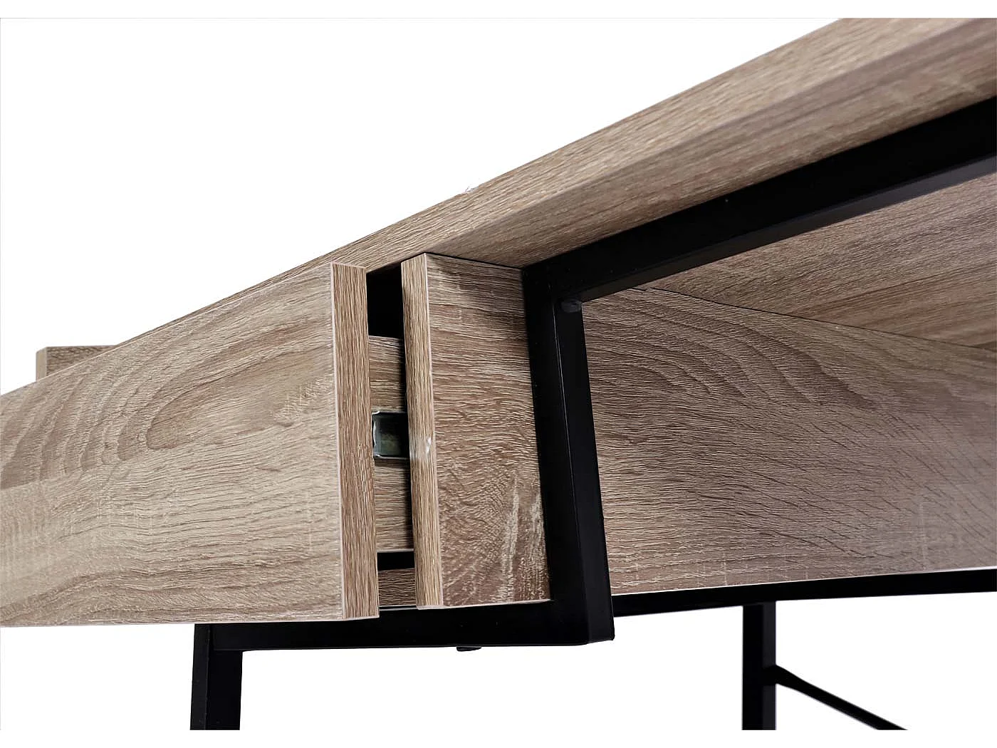 Konstrukcja 3D biurka MCW-J97,  wygląd dębu