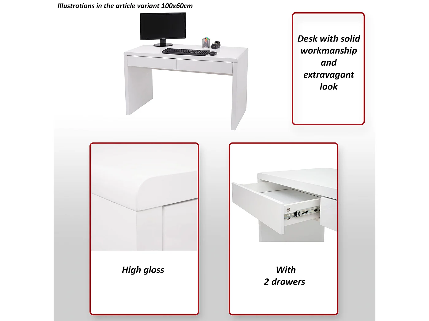 Bureau MCW-G51,  120x60cm