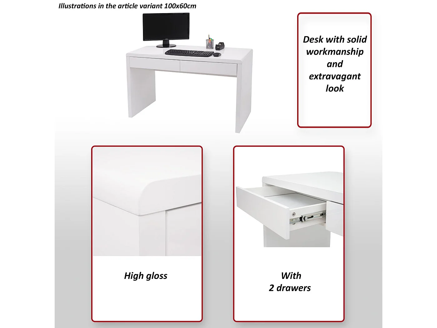 Biurko MCW-G51,  120x60cm