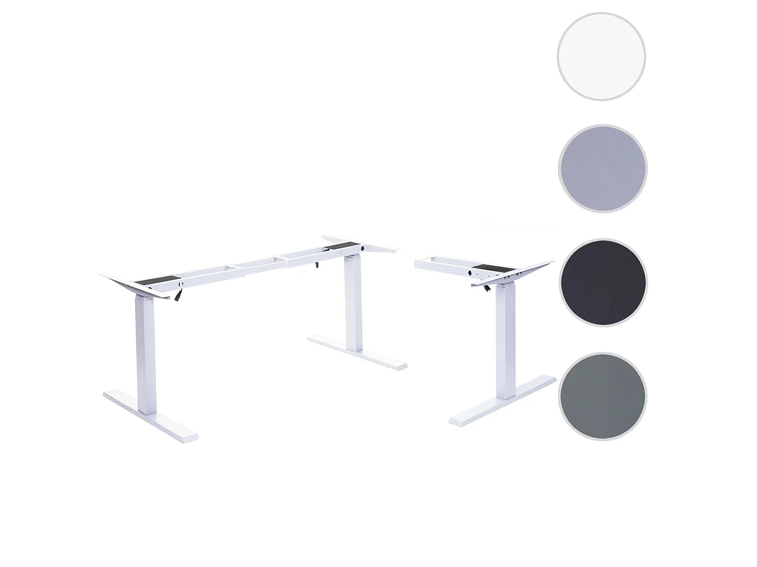 Gestell MCW-D40 für Eck-Schreibtisch, Weiß