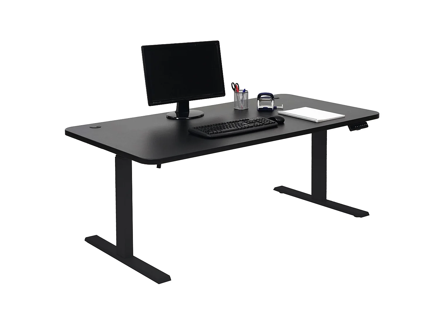 Schreibtisch MCW-D40, Schwarz, schwarz