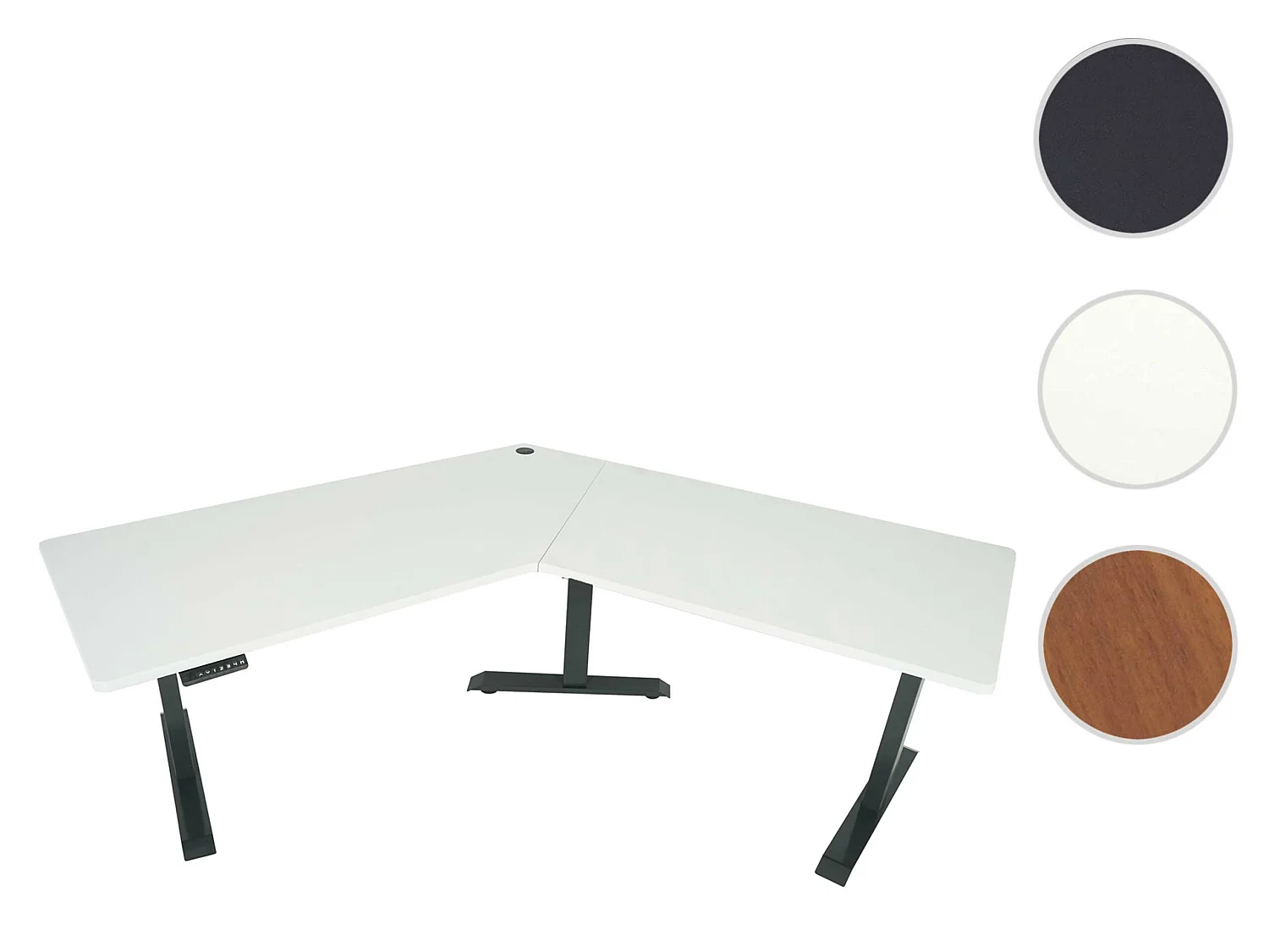 Schreibtisch MCW-D40, Weiß, anthrazit-grau