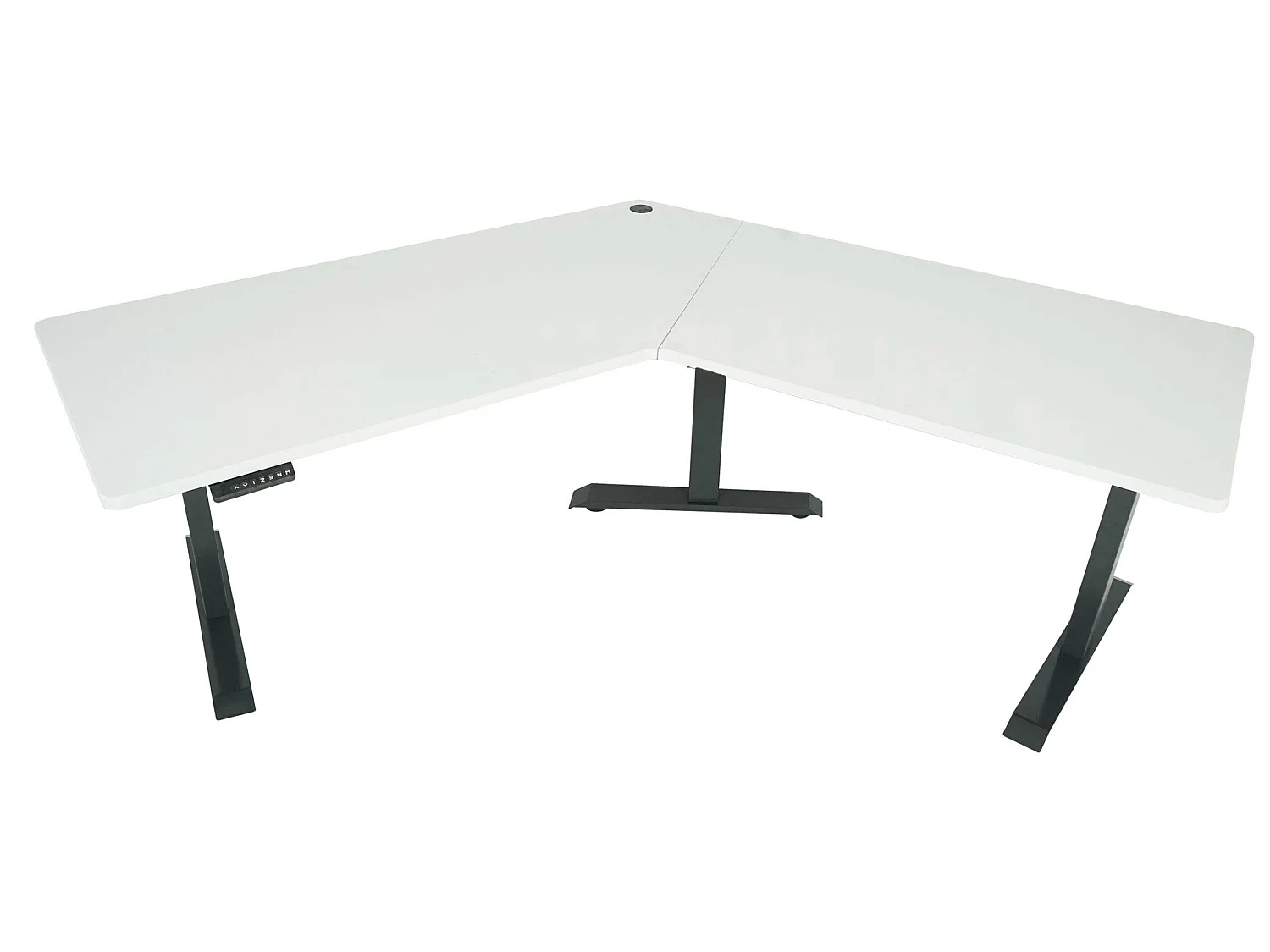 Schreibtisch MCW-D40, Weiß, anthrazit-grau