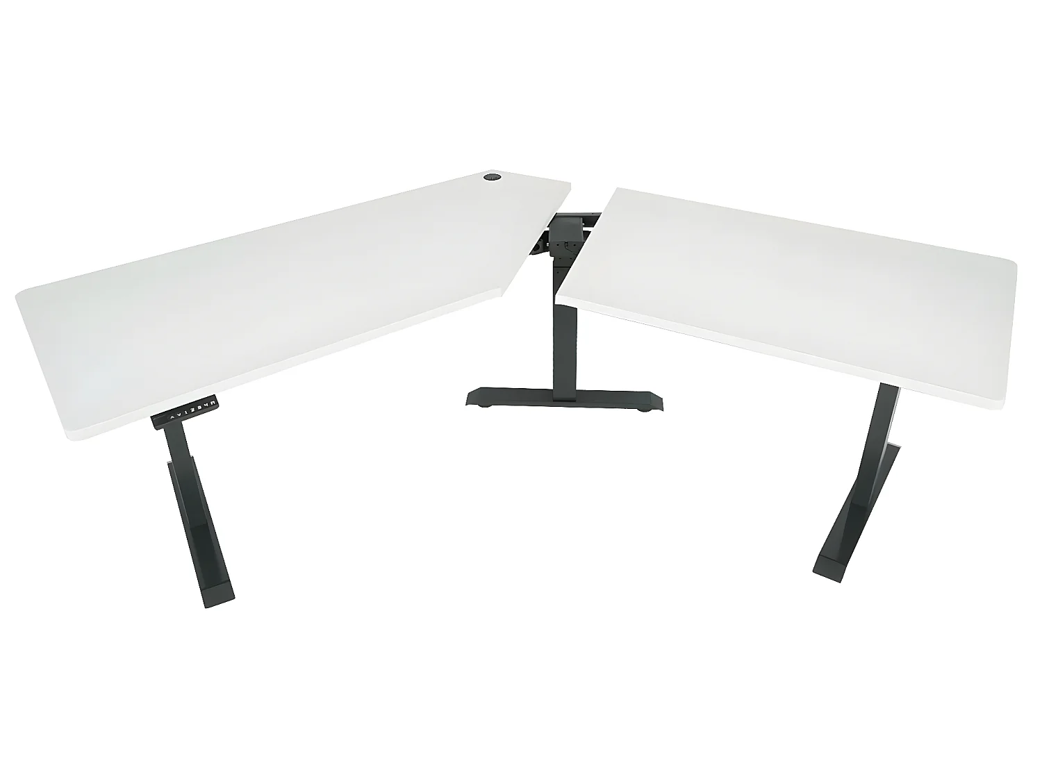 Schreibtisch MCW-D40, Weiß, anthrazit-grau