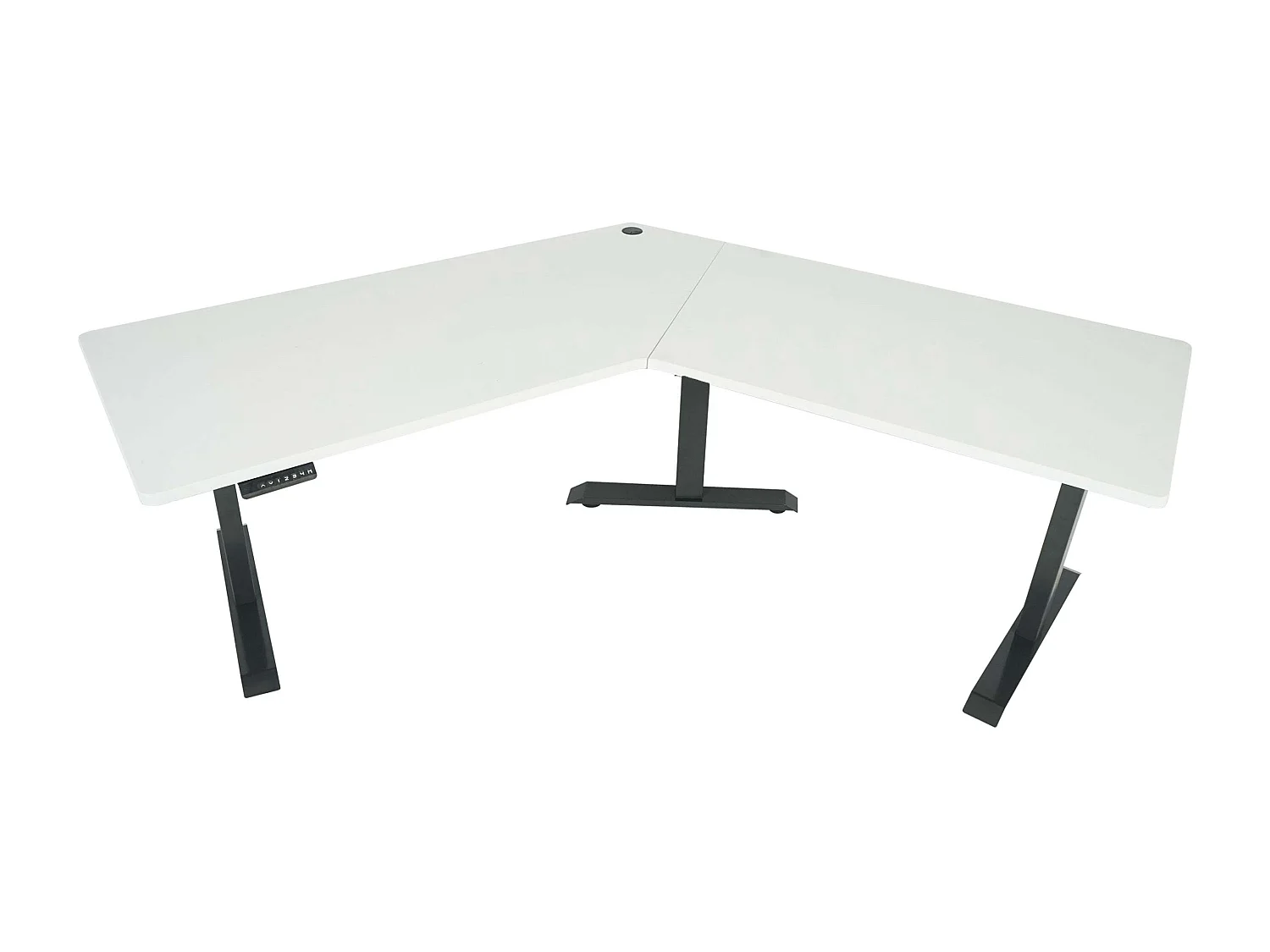 Schreibtisch MCW-D40, Weiß, anthrazit-grau