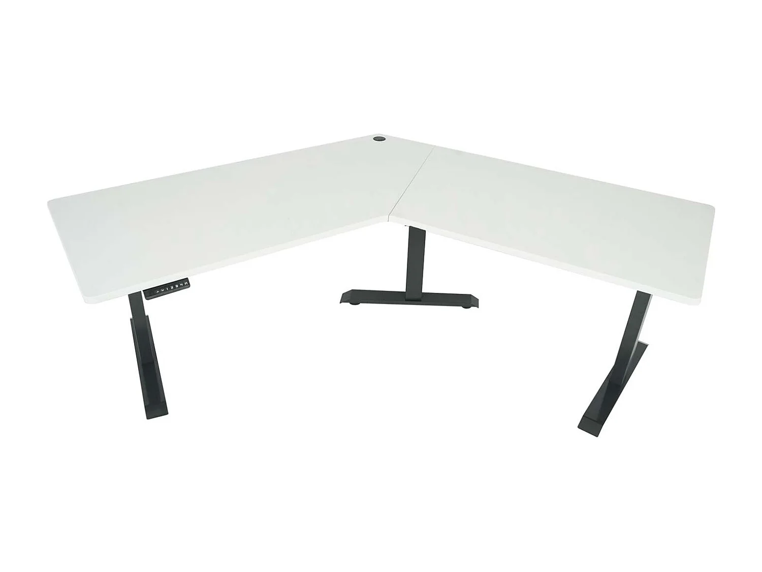 Schreibtisch MCW-D40, Weiß, anthrazit-grau