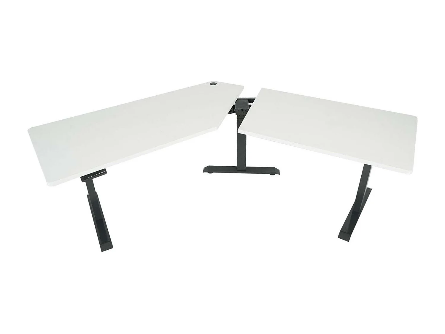 Schreibtisch MCW-D40, Weiß, anthrazit-grau