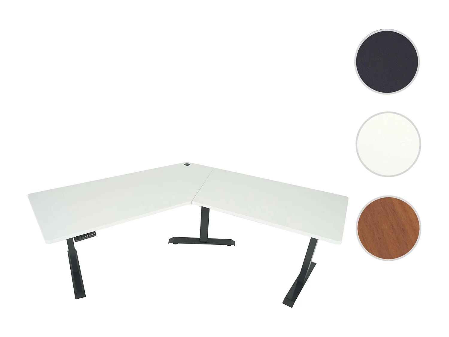 Schreibtisch MCW-D40, Weiß, anthrazit-grau