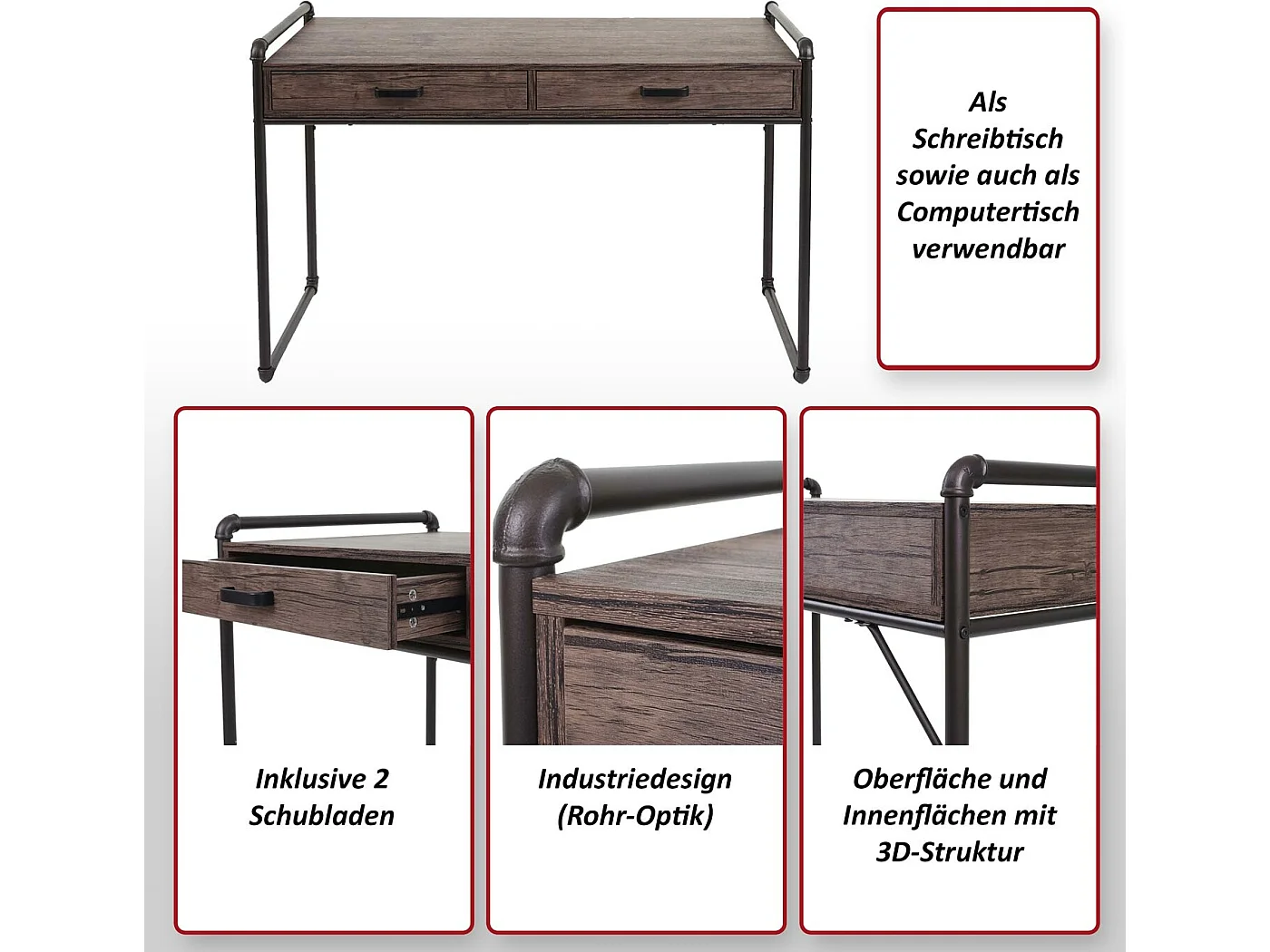 Bureau MCW-F58,  bruine wilde eik look