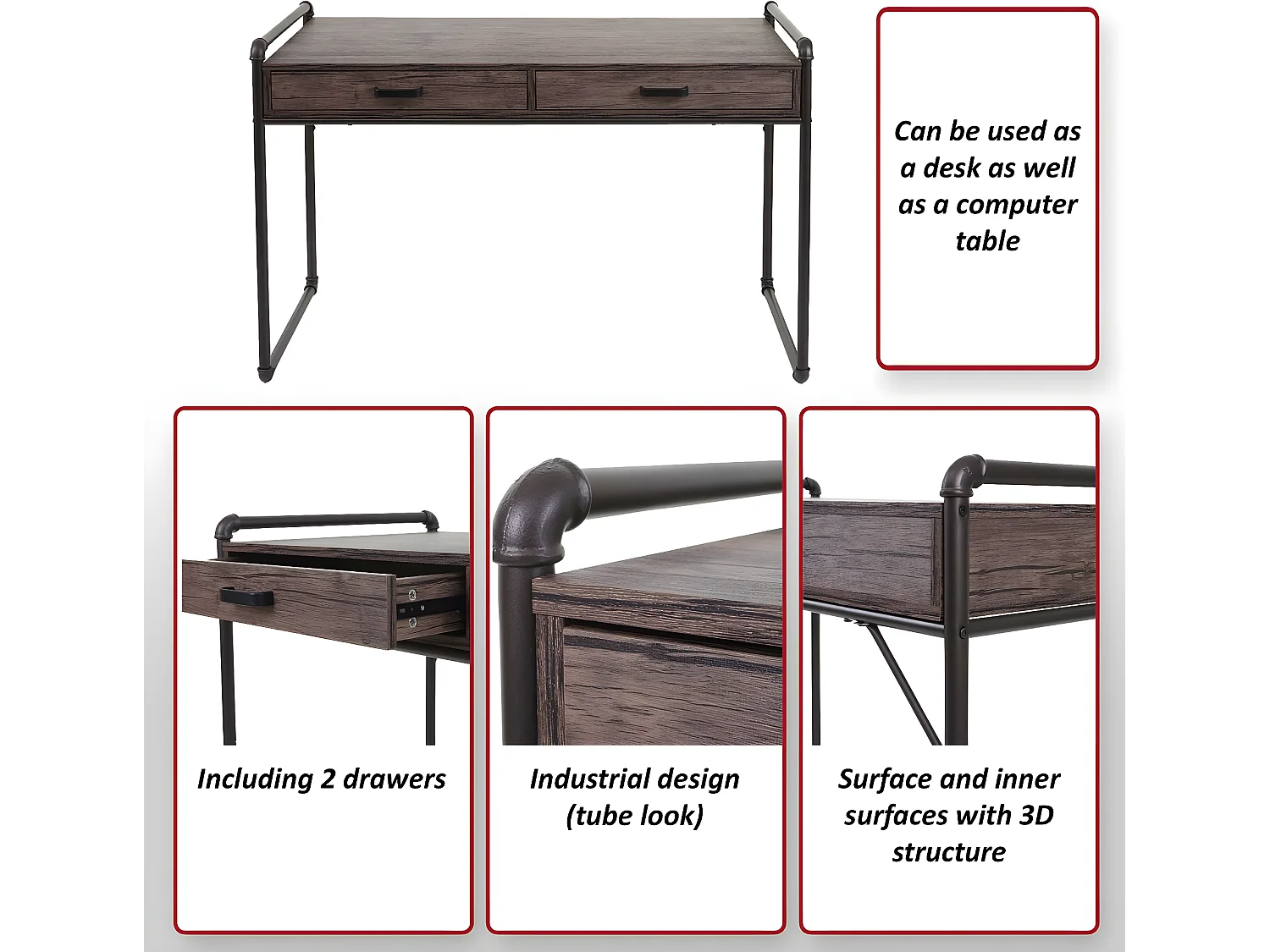 Bureau MCW-F58,  bruine wilde eik look