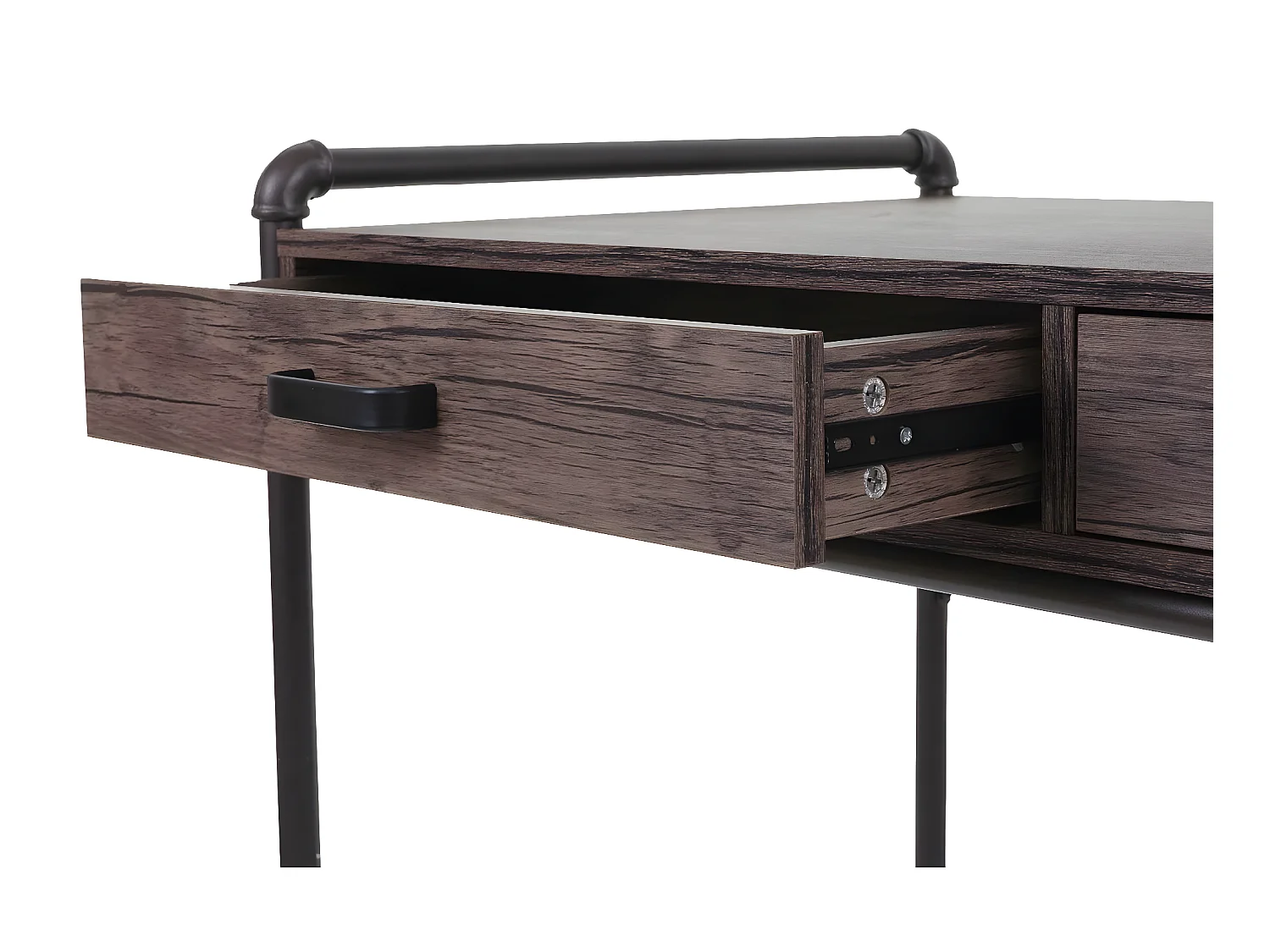 Scrivania ufficio computer MCW-F58 MDF con cassetti 60x120x75cm rovere marrone