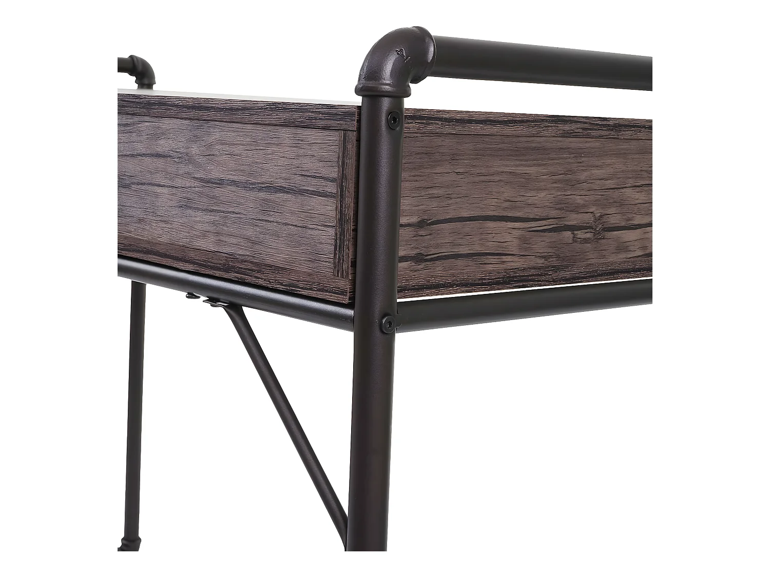 Scrivania ufficio computer MCW-F58 MDF con cassetti 60x120x75cm rovere marrone