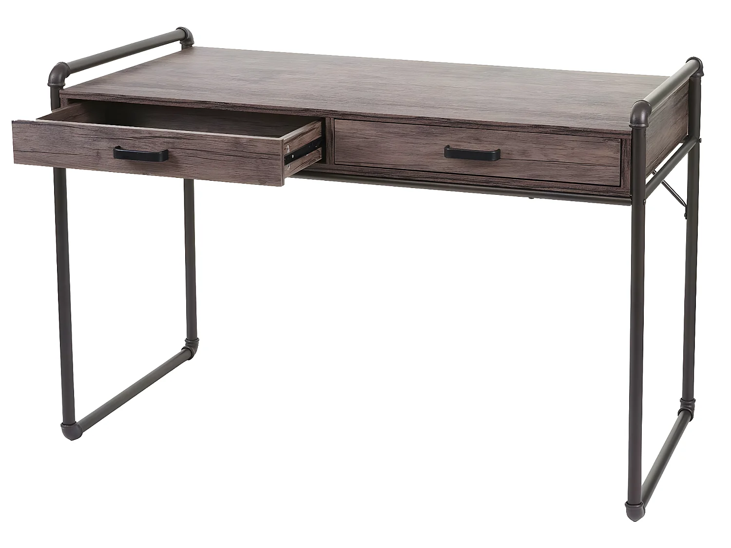 Biurko MCW-F58,  brązowy wygląd dzikiego dębu