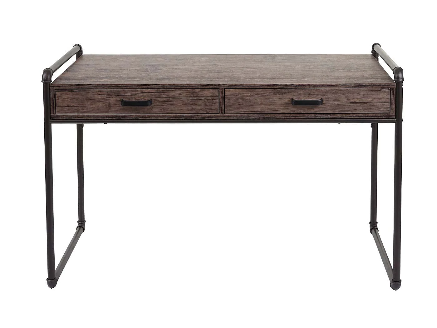 Scrivania ufficio computer MCW-F58 MDF con cassetti 60x120x75cm rovere marrone