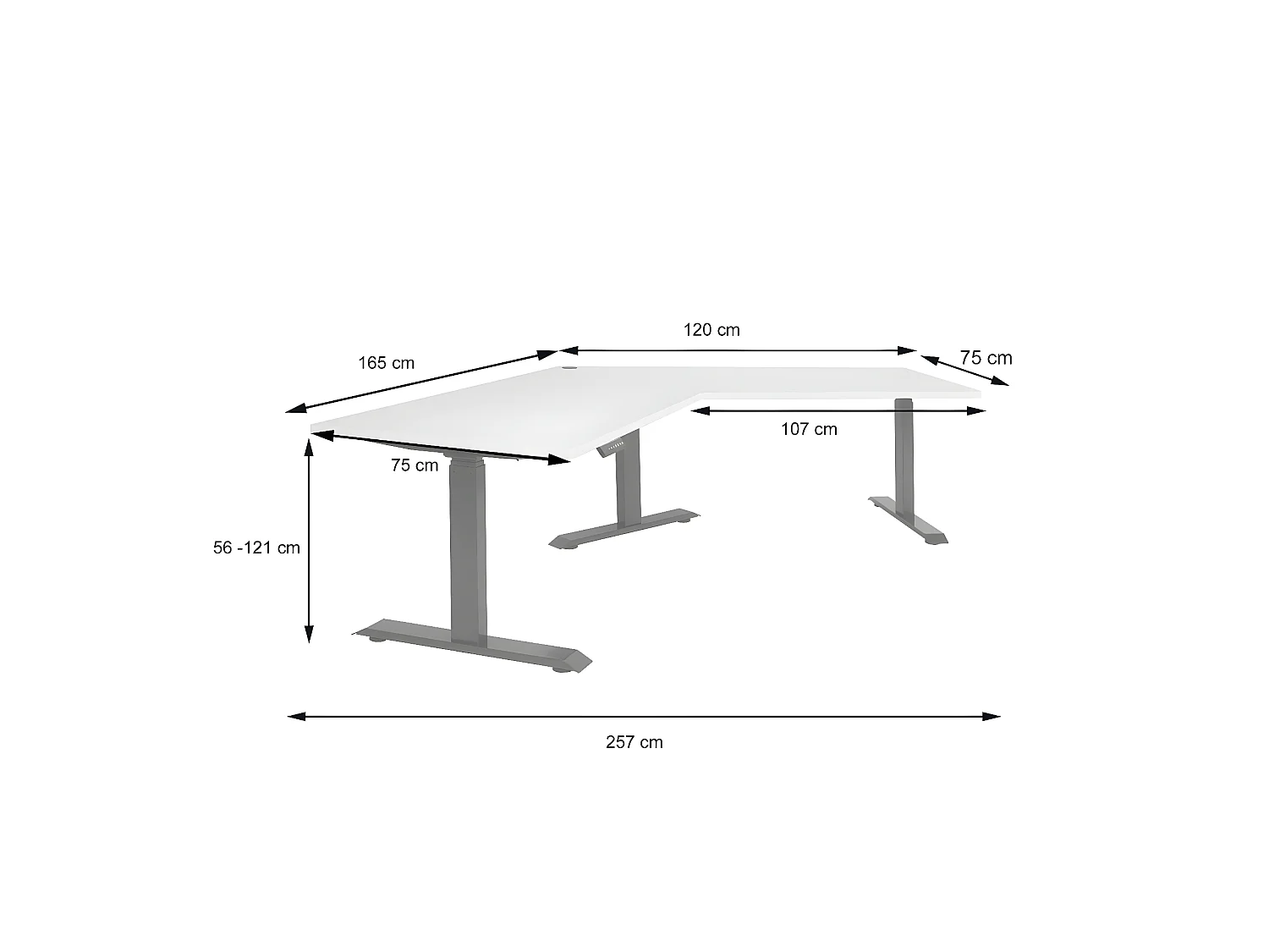 Schreibtisch MCW-D40, Natur, schwarz
