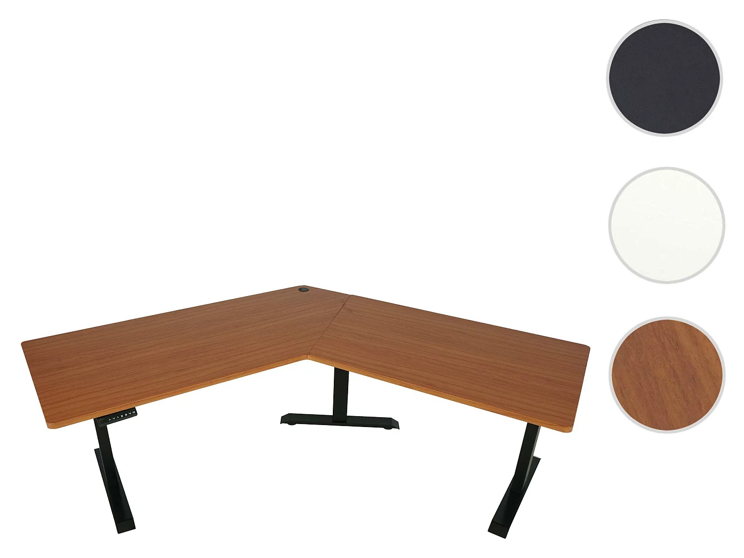 Schreibtisch MCW-D40, Natur, schwarz