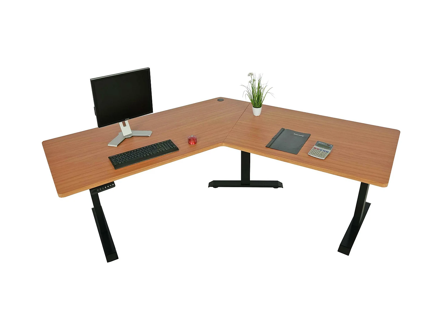 Schreibtisch MCW-D40, Natur, schwarz