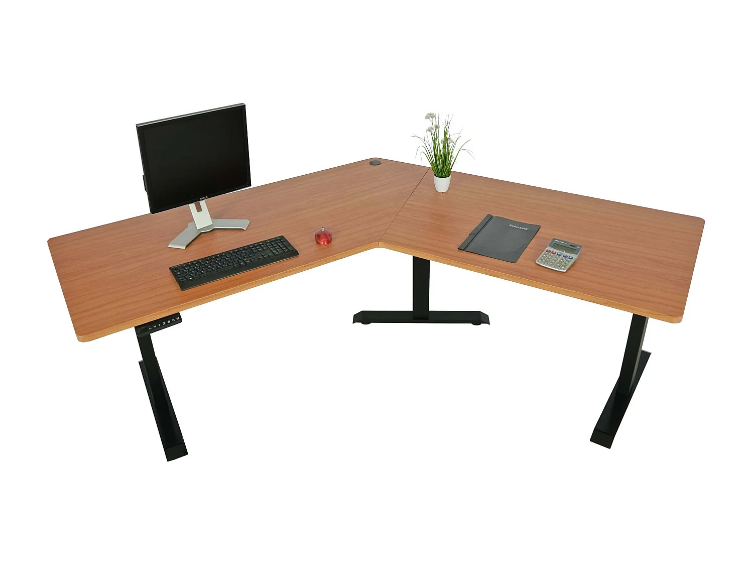 Schreibtisch MCW-D40, Natur, schwarz