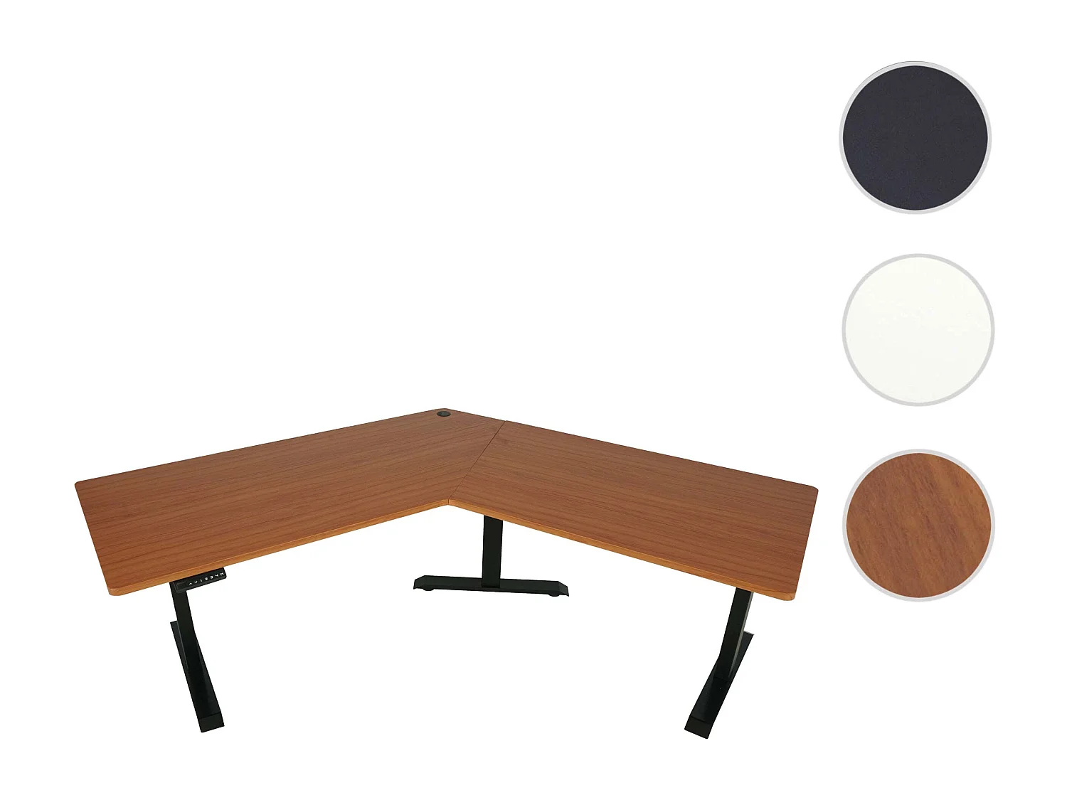 Schreibtisch MCW-D40, Natur, schwarz