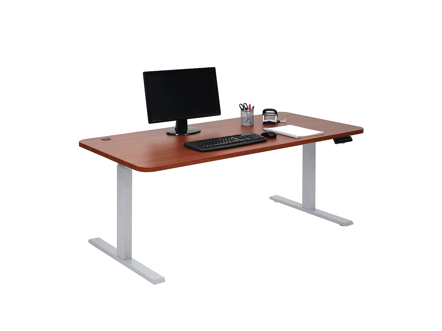 Schreibtisch MCW-D40, Natur, grau