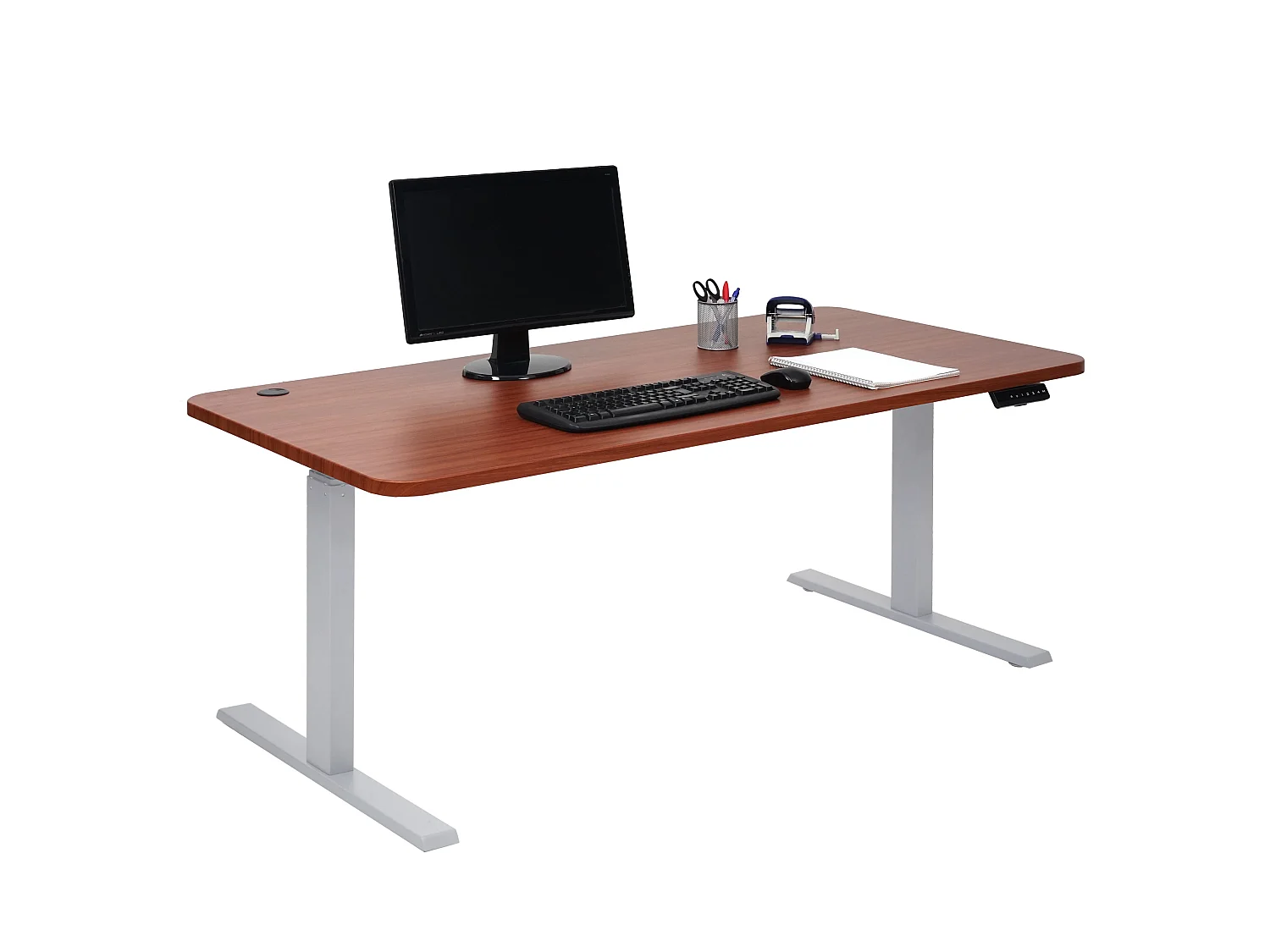 Schreibtisch MCW-D40, Natur, grau