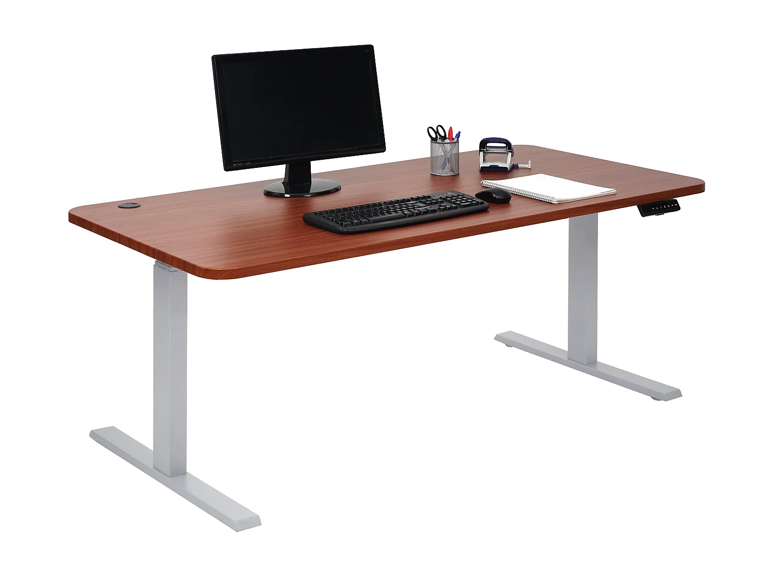 Schreibtisch MCW-D40, Natur, grau