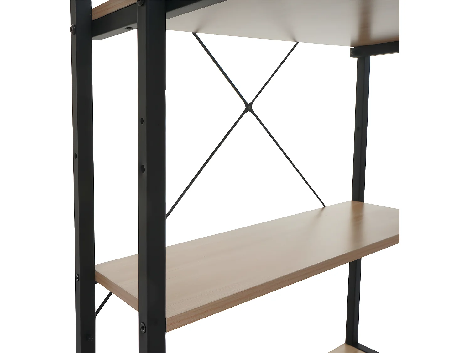 Schreibtisch mit Regal MCW-K81, Natur