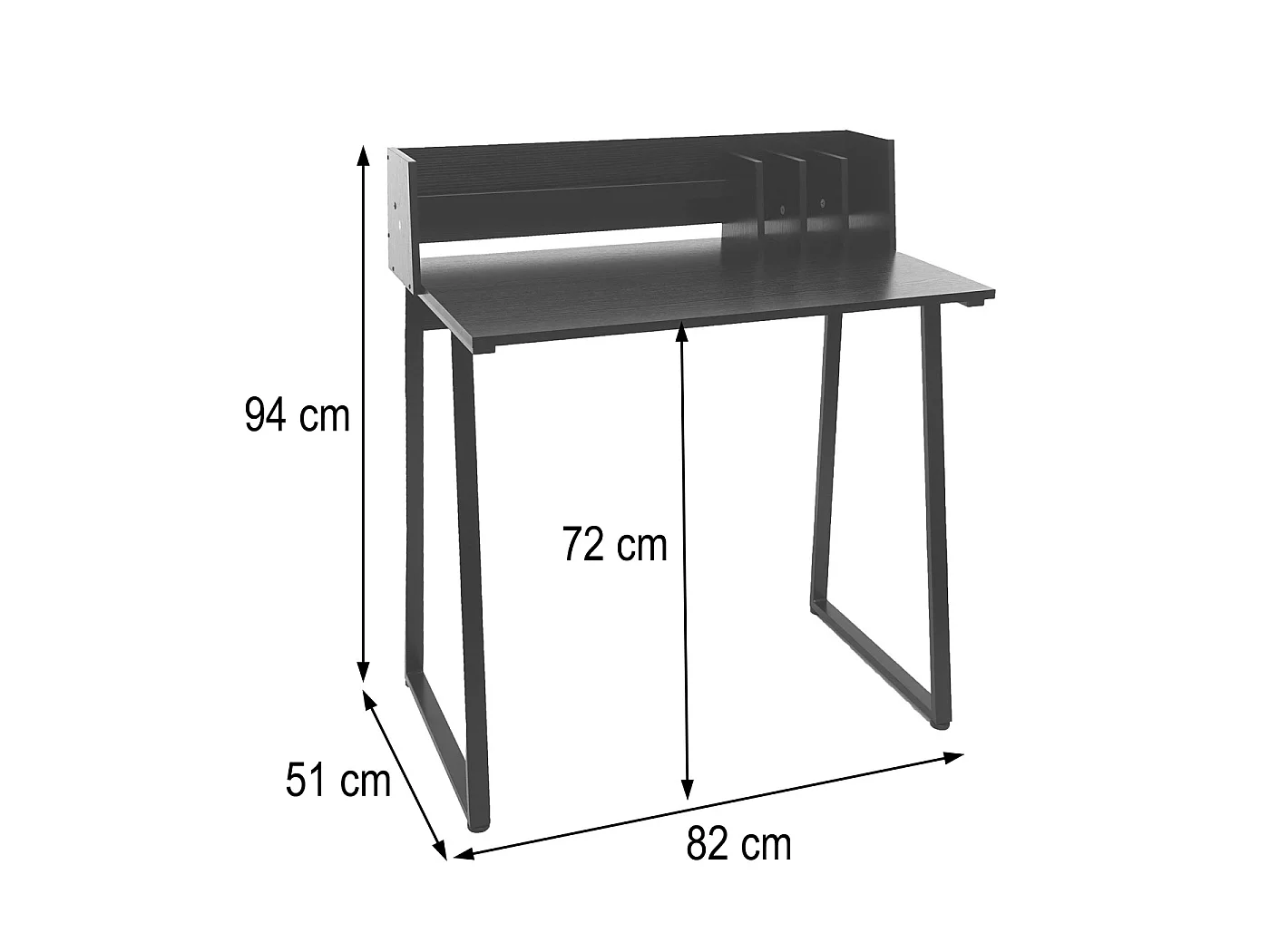 Biurko MCW-K69,  czarny