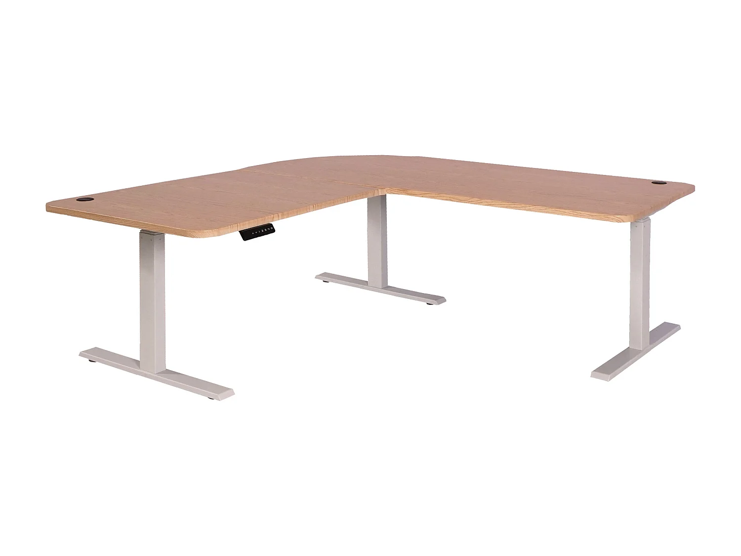 Eck-Schreibtisch MCW-D40, Hellbraun, weiß