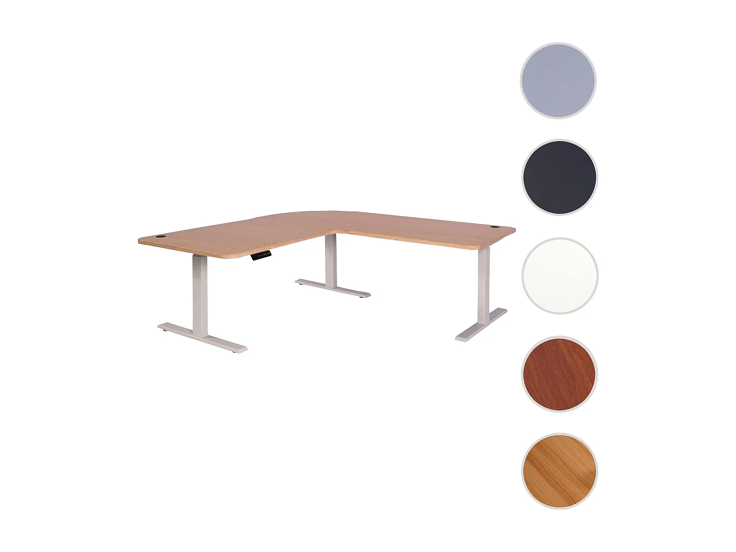 Eck-Schreibtisch MCW-D40, Hellbraun, weiß